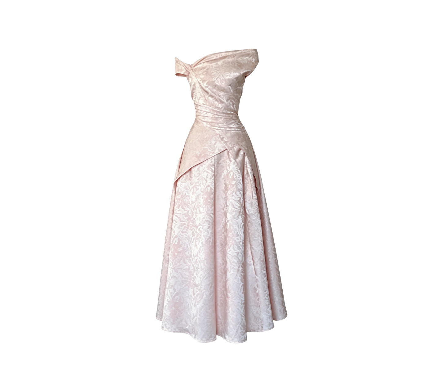 Pink Off-Shoulder Gown