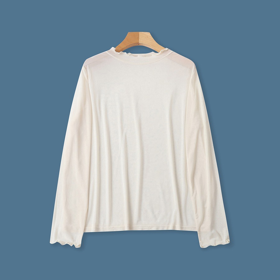 Refined Lace Textured Chiffon Blouse product image