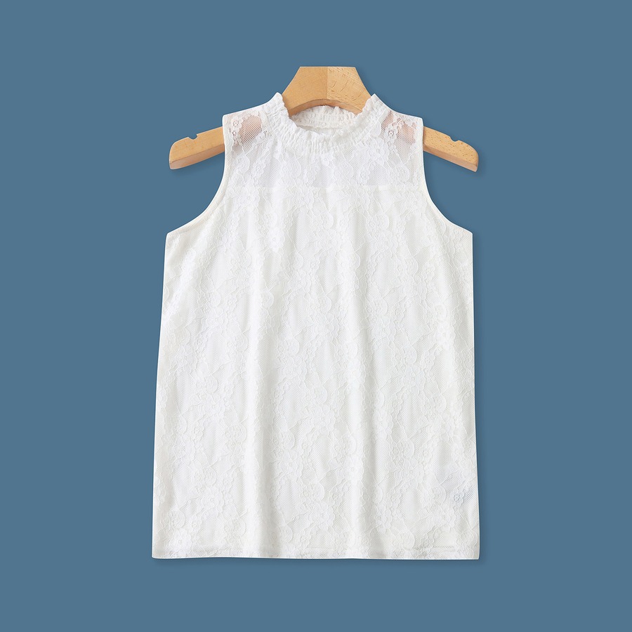 Classic Lace Textured Chiffon Blouse product image