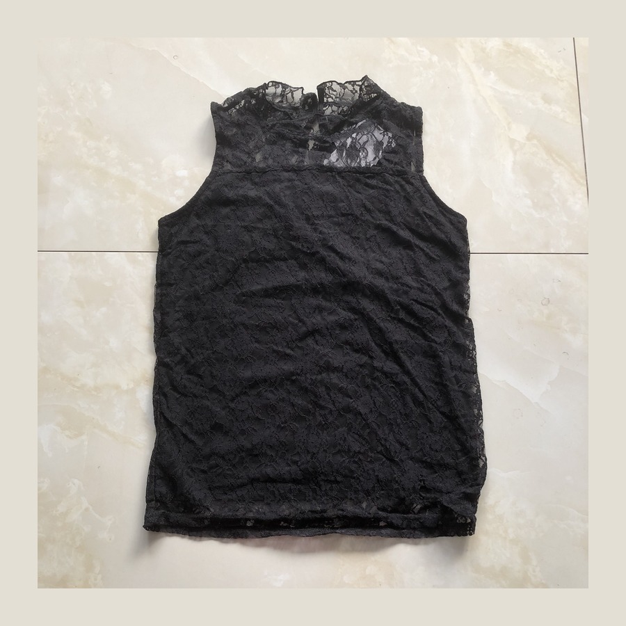 Classic Lace Textured Chiffon Blouse product image thumbnail 2
