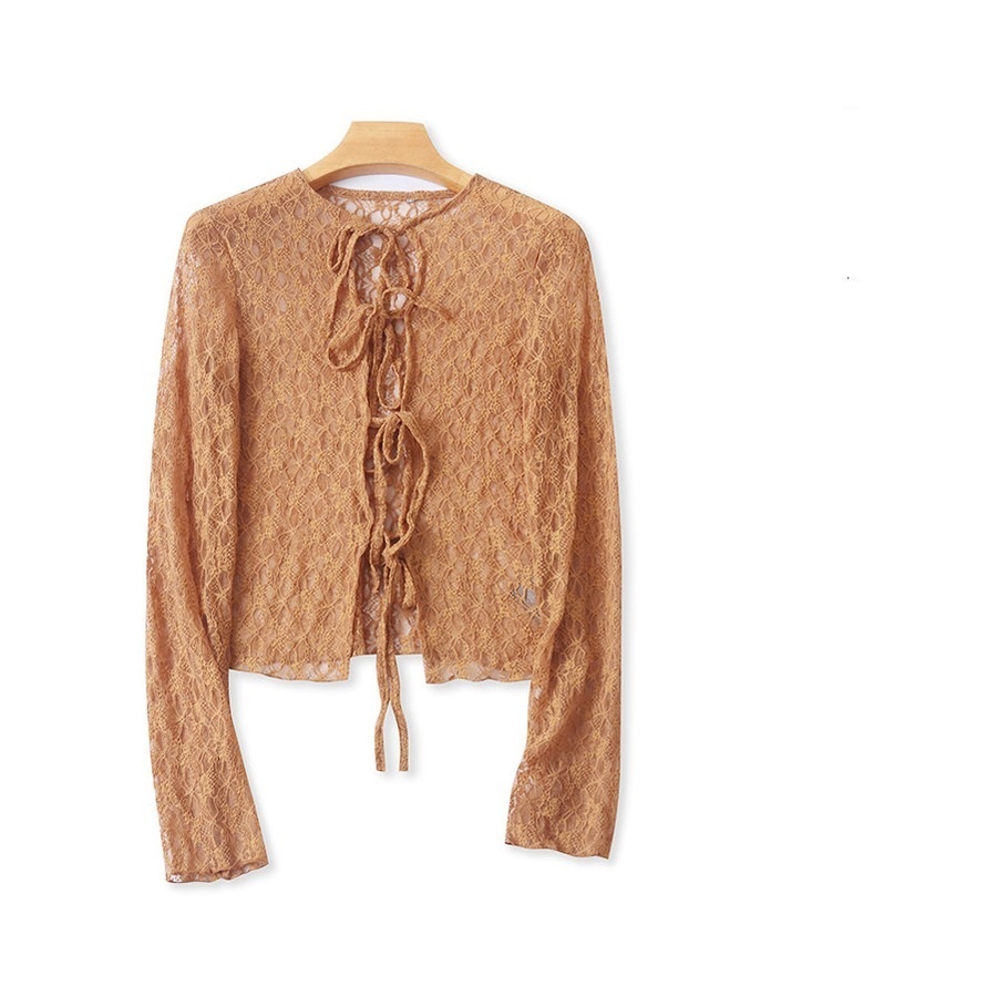 Relaxed Lace Textured Chiffon Blouse product image