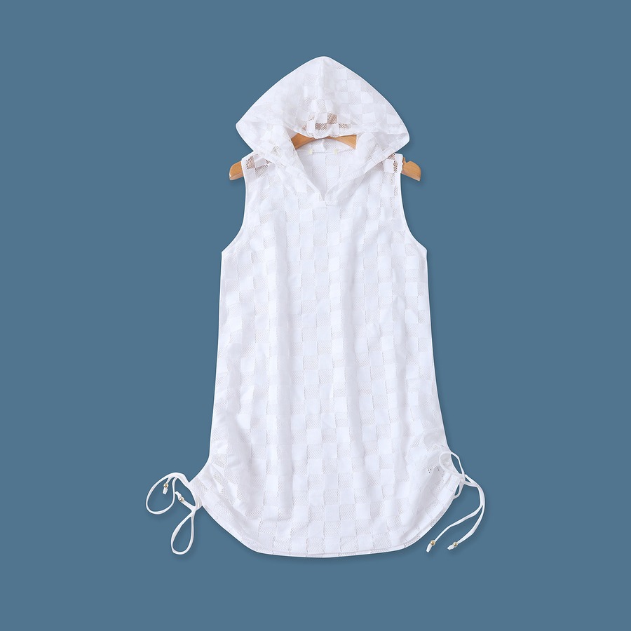 Hooded Textured Chiffon Blouse product image