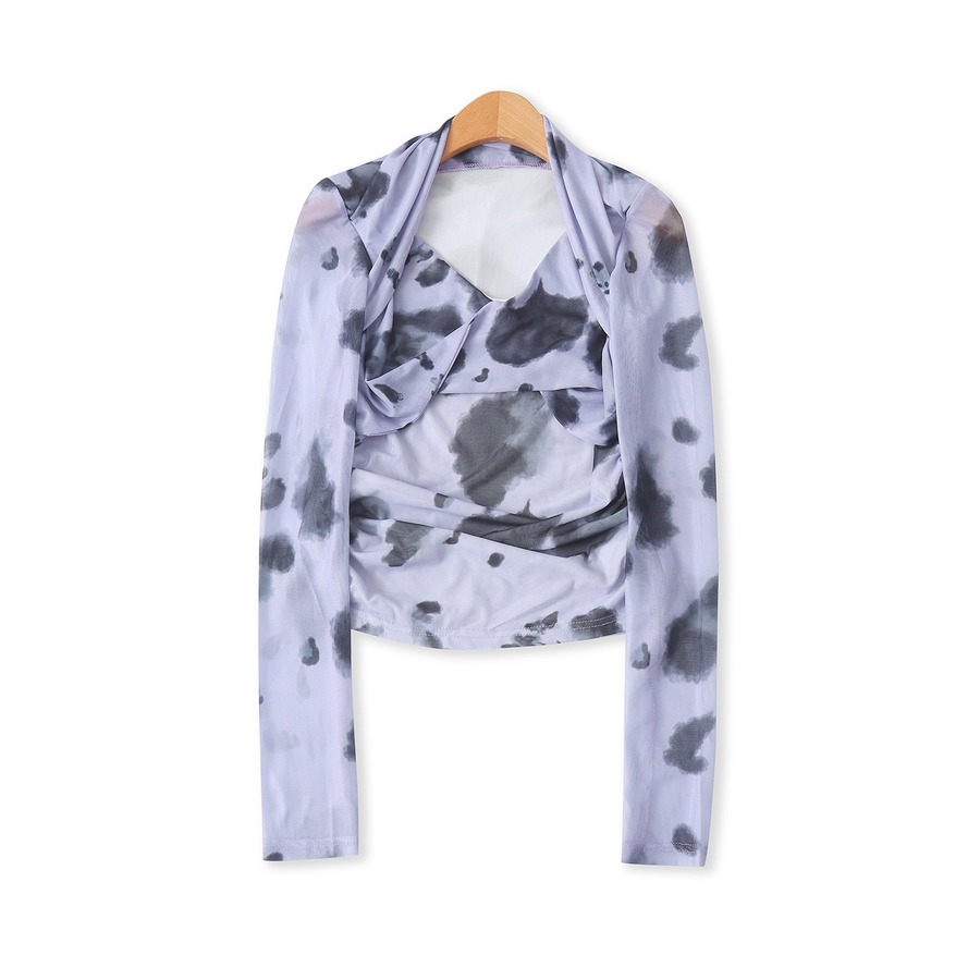 Fluid V-Neck Textured Chiffon Blouse product image