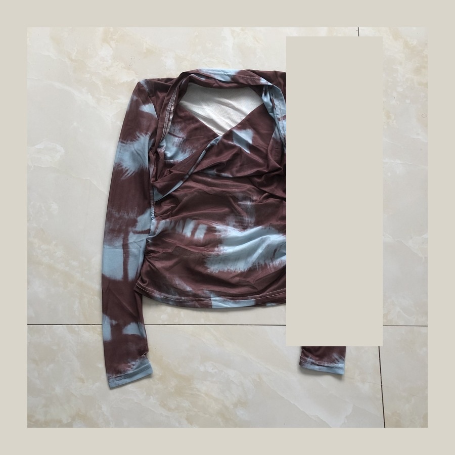 Fluid V-Neck Textured Chiffon Blouse product image thumbnail 2