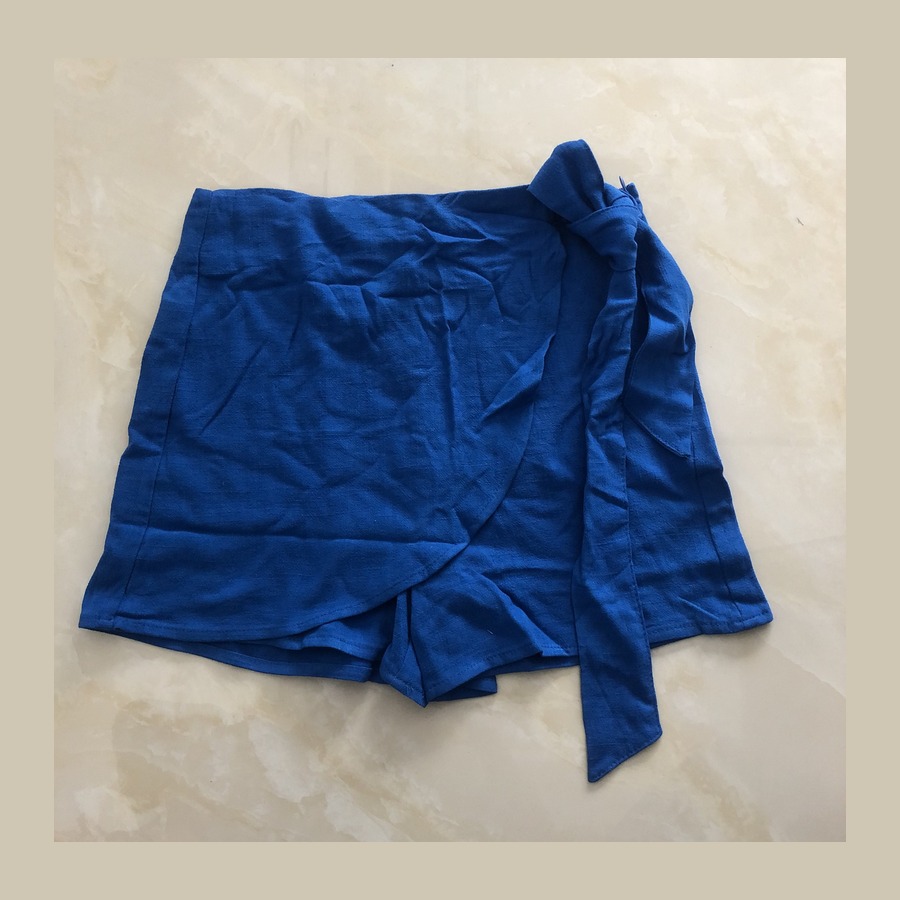 Textured Tie-Detail Tailored Summer Short product image thumbnail 2