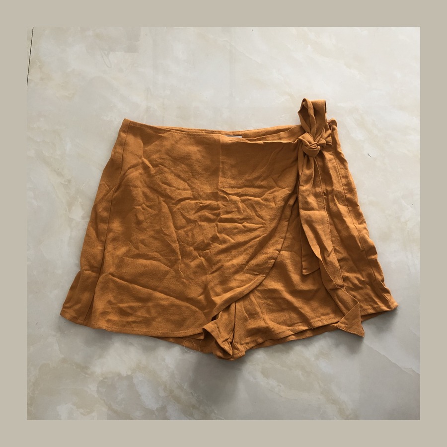 Textured Tie-Detail Tailored Summer Short product image thumbnail 3