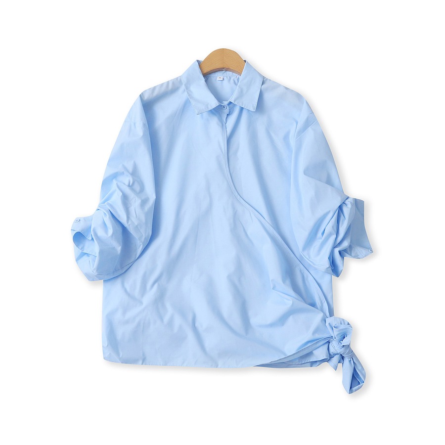 Sleek Collared Relaxed Shirt Top product image