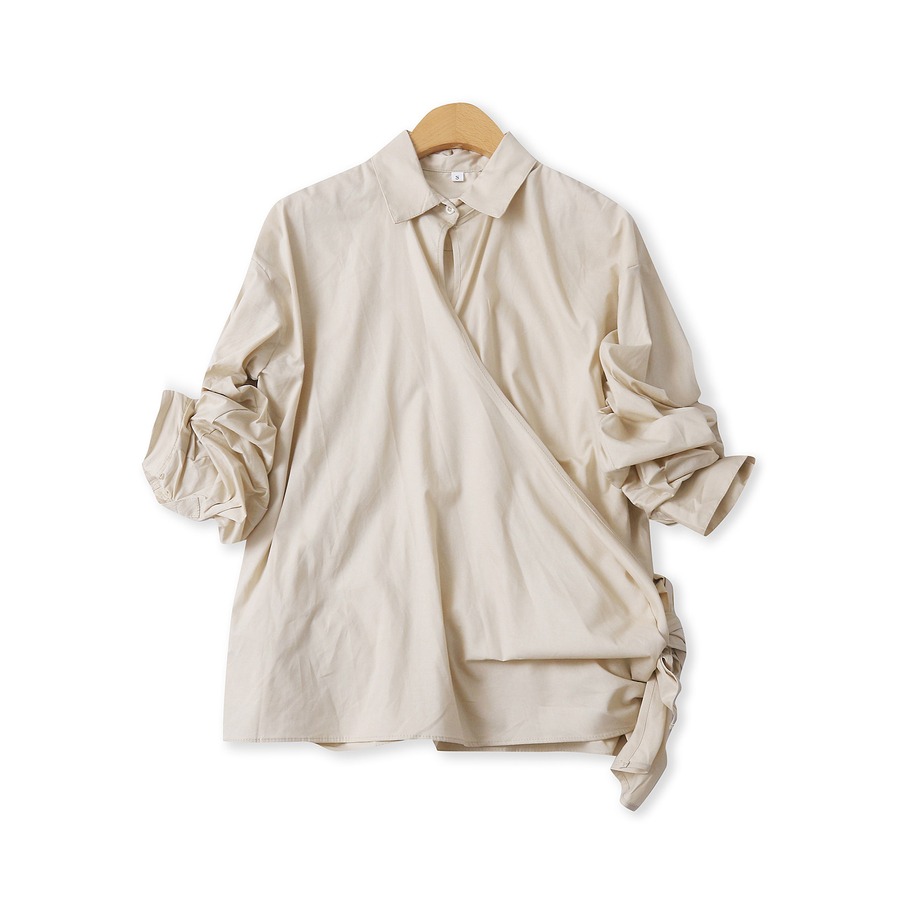 Sleek Collared Relaxed Shirt Top product image thumbnail 2