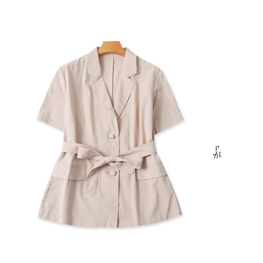 Minimal Tie-Detail Relaxed Shirt Top product image