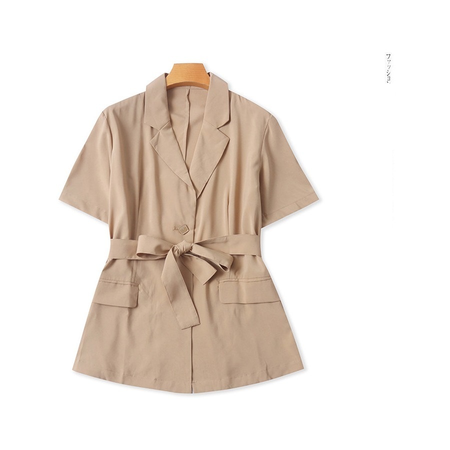 Minimal Tie-Detail Relaxed Shirt Top product image thumbnail 2