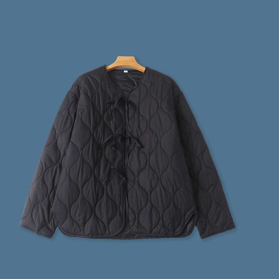 Sleek V-Neck Light Padded Coat product image
